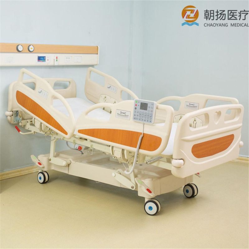 CE Approved Multi-Functional ICU Room Electric Hospital Patient Bed with Weight Scale Paralysis