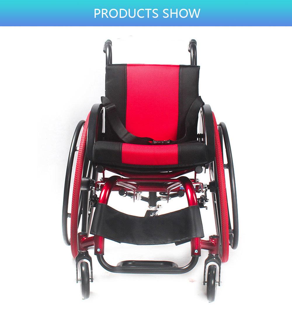 Aluminum Frame Leisure Chair Lightweight Sport Wheelchair for Adult Handicapped
