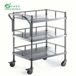 Stainless Steel Instrument Trolley Surgical Treatment Trolley (HR-786)