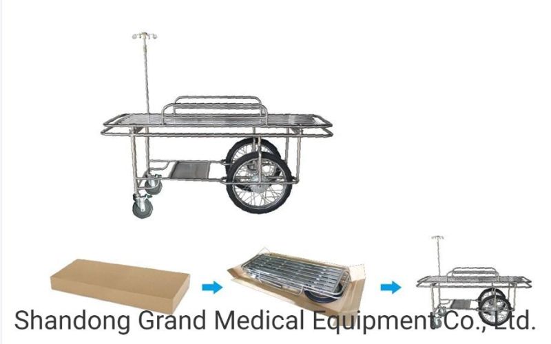 Hospital Furniture Medical Equipment Stainless Steel Transfer Stretcher Medical Trolley and Cart Hospital Equipment Surgical Instrument for Medical Supply