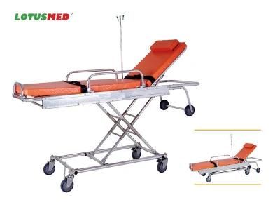 Lotusmed-Stretcher-010121 Aluminum Alloy Stretcher Emergency Bed