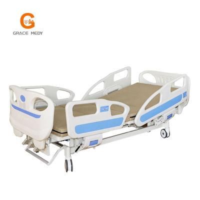 Medical Equipment Manual 3 Function Foldable Hospital Bed with Castors Manufacturers