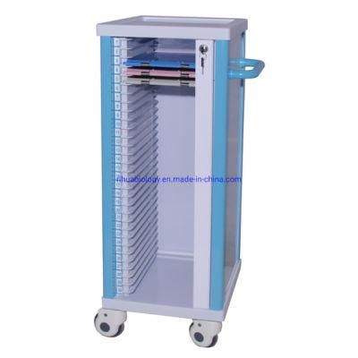 Hospital Single File Cart, 30 Compartments, No Drawers