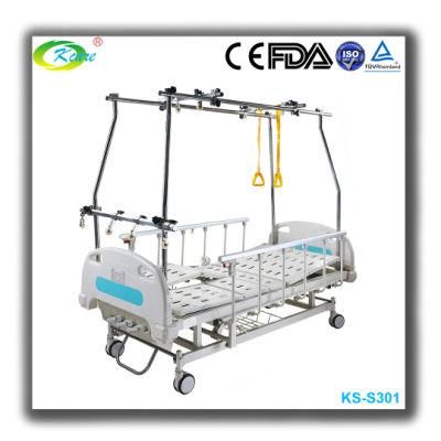 Manual Four Cranks Orthopaedic Medical Care Physiotherapy Treatment Beds