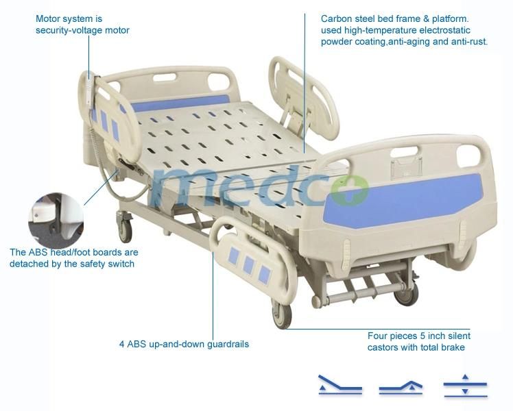 Fast Delivery Time 3 Functions Nursing Hospital Electric Bed with ISO/Ce
