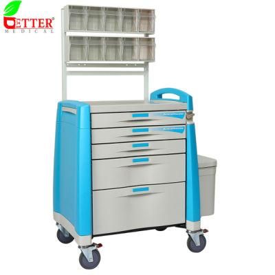 Deluxes Hospital Furniture Medical ABS Anaesthesia Trolley with Anaesthesia Box