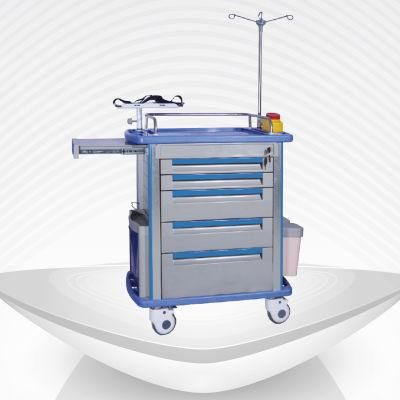 ABS Medical Cart Emergency Crash Cart with Wheels