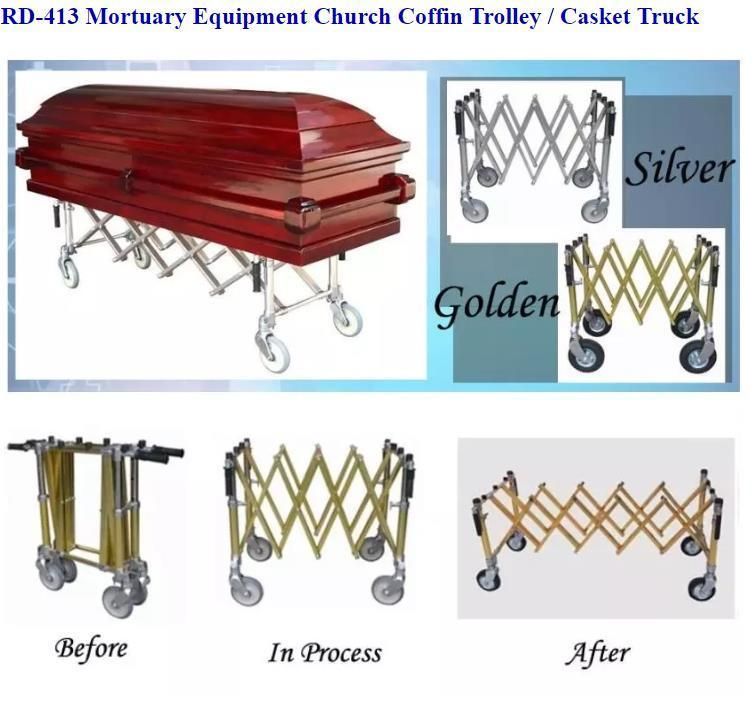 Medical Device Funeral Supplies Casket Trolley Church Coffin Cart