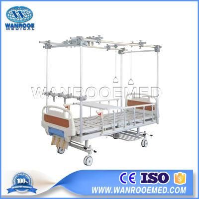 Bam304G Hospital Power Steel Patient Furniture Manual 3 Crank Orthopedic Traction Nursing Bed