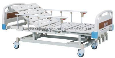 Medical Furniture Three Function Patient 3 Cranks Manual Hospital Bed Medical Equipment