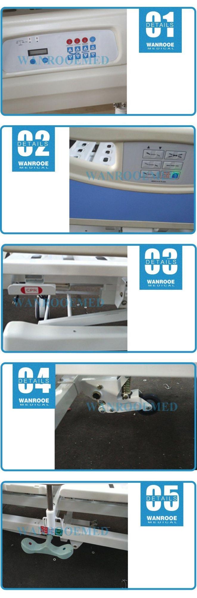 Bae500 Medical Equipment Hospital Electric Operation Bed for Patients
