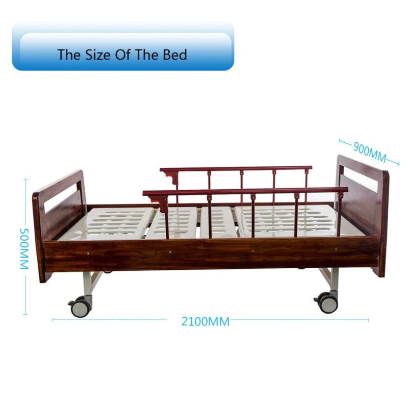 2 Function Wood Bedframe Medical Bed for Home Use Bc02-2c