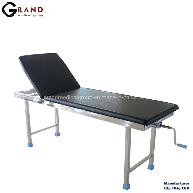 Stainless Steel Semi-Fowler Examination Bed Hospital Patient Medical Examination Bed Couch