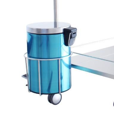 HS6153b China Stainless Steel Double Shelf Medical Instrument Cart Trolley Manufacture