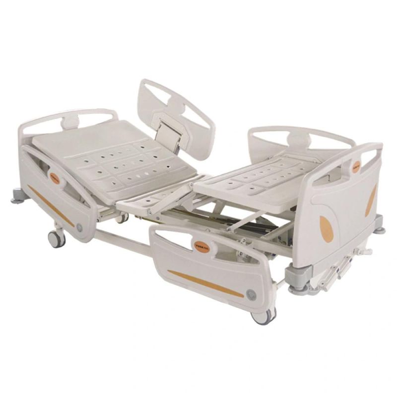 Aluminium Alloy Double Crank Hospital Bed with Central Brake