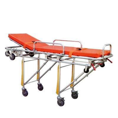 Patient Ambulance Folding Emergency Stretcher Trolley for Sale with Wheels