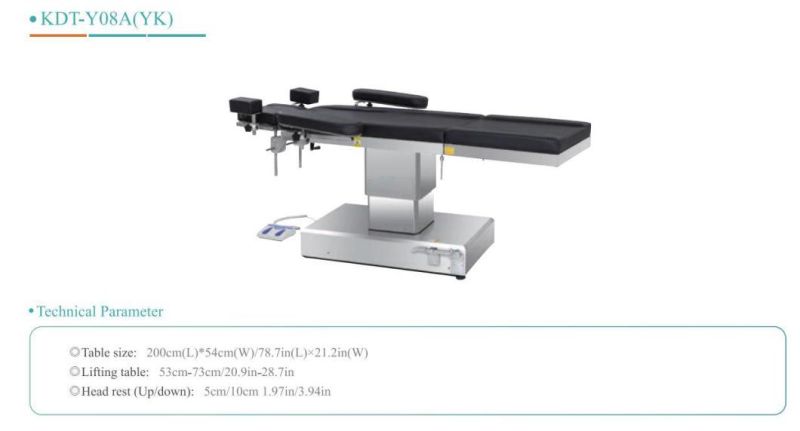 CE Medical Instrument Hospital Medical Electrohydraulic Operating Table