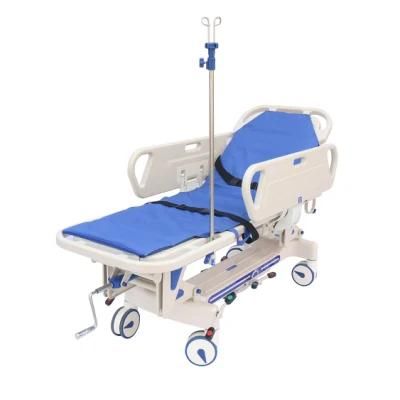 Approved Stainless Steel Patient Operation Connecting Transfer Trolley