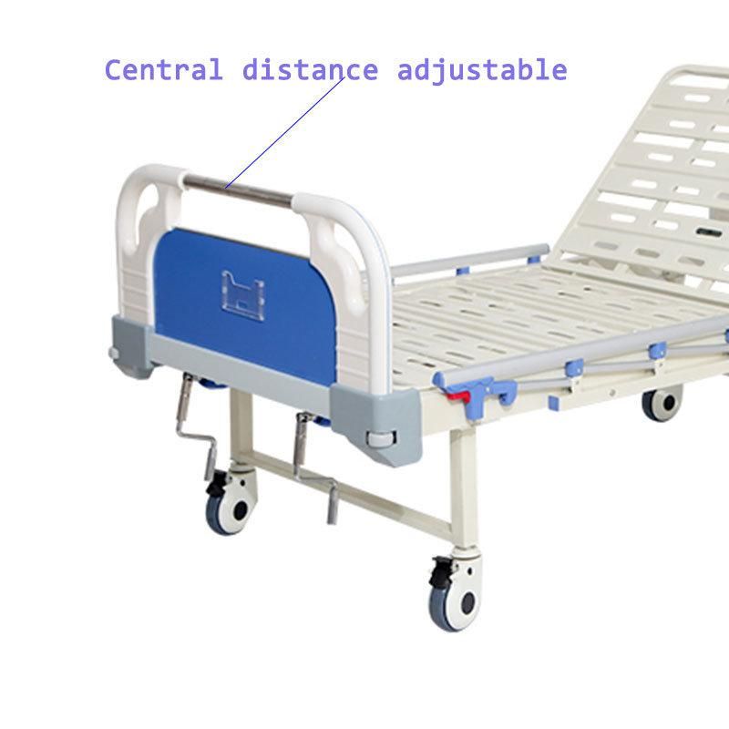 Two Crank Adjustable Hospital Manual Cheap Medical Bed