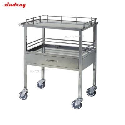 Stainless Steel Surgical Instrument Mobile Instrument Trolley for Appliance