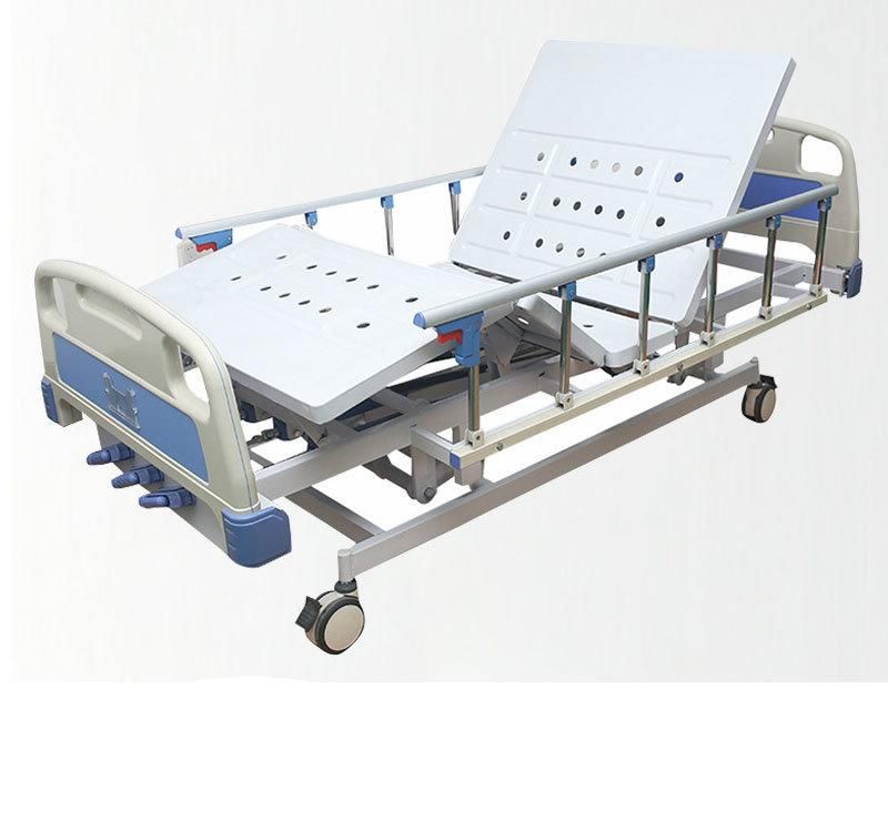 Factory Wholesale with CE Approved ABS Manual Three-Function Nursing Bed Elderly Patient Hospital Bed