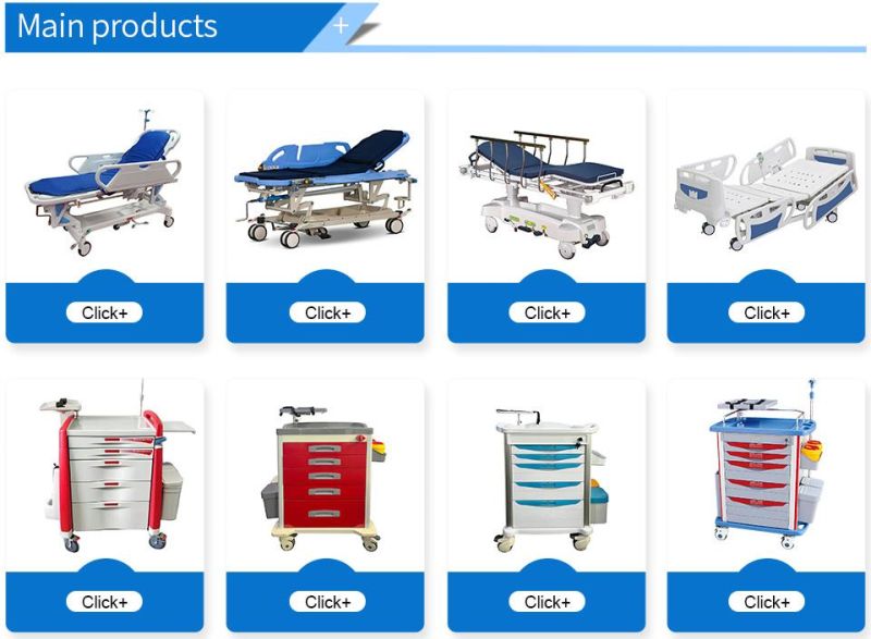 Manual Three Crank Hospital Bed for Clinc and Hospital