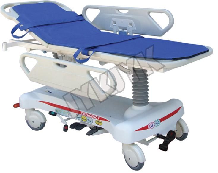 Luxurious Hydraulic Rise-and-Fall Stretcher Cart with Weight Reading