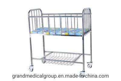Baby Trolley Baby Bed Bassinet Cart Mobile Infant Cot with Plastic Tray Crib Bed with ABS Plastic Tray