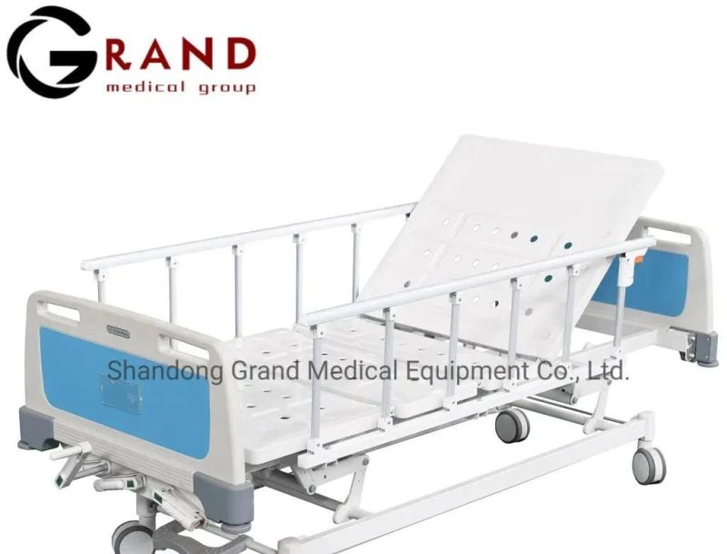 Top Hospital Bed Manufacturers Manual Fa Series Height Adjustable Three Functions Clinic Patient Medical Nursing Hospital Beds for Mobile Hospitals