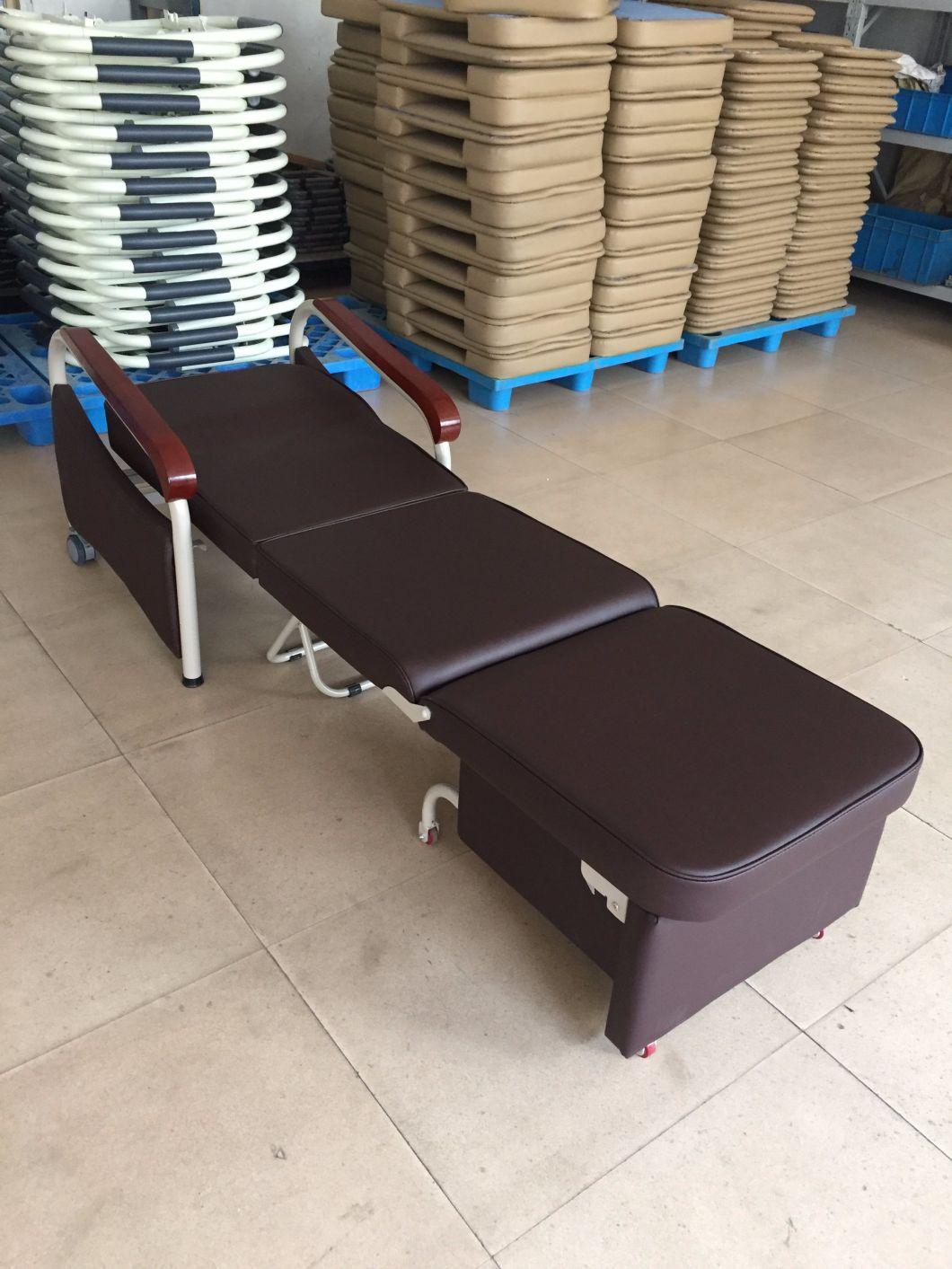 Ce&ISO Cold Rolled Steel Sofa Bed Patient Room Chair