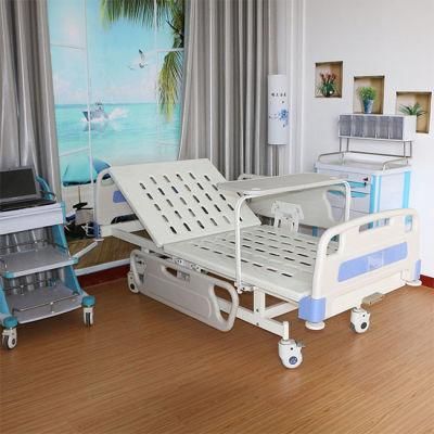 CE, ISO13485, Best Quality Fowler/ICU Bed Manufacturer Manual Hospital Bed with Mattress and I. V Pole