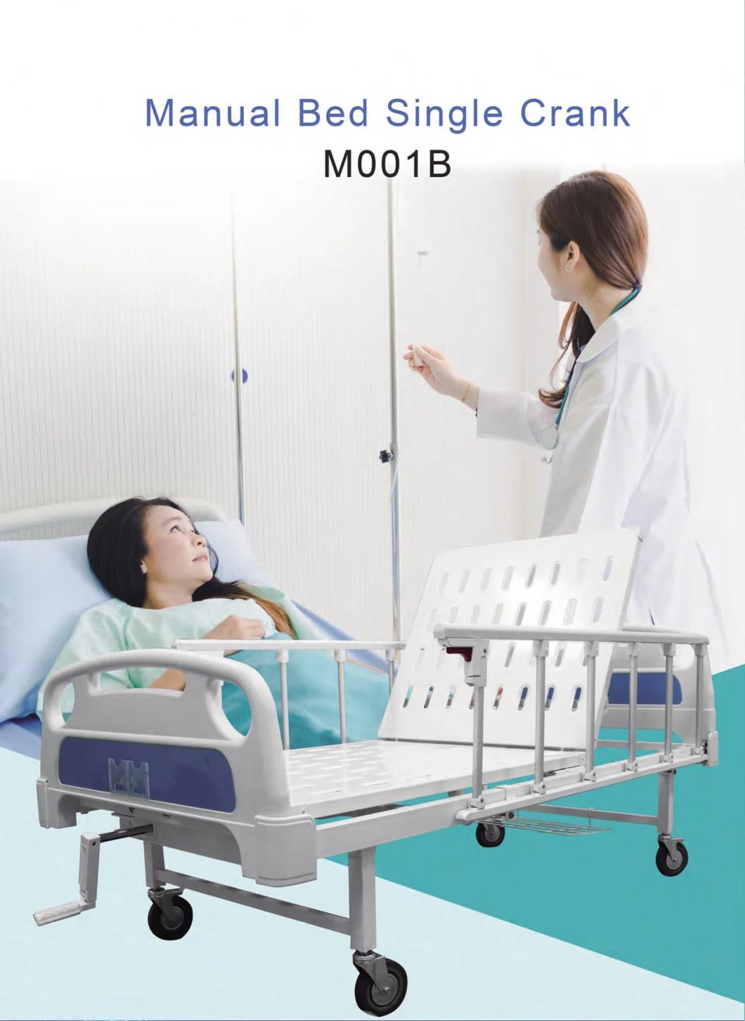 Single Crank Manual Medical Hospital Bed ICU Bed for Hospital Outpatient