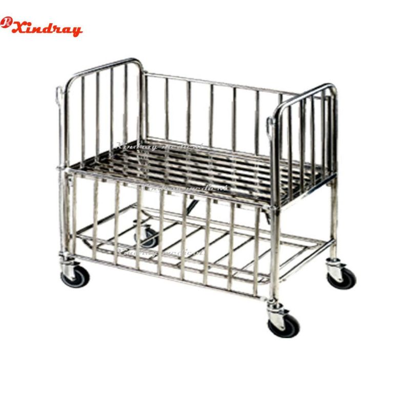 Stainless Steel Treatment Trolley with 3 Layers and Wheels