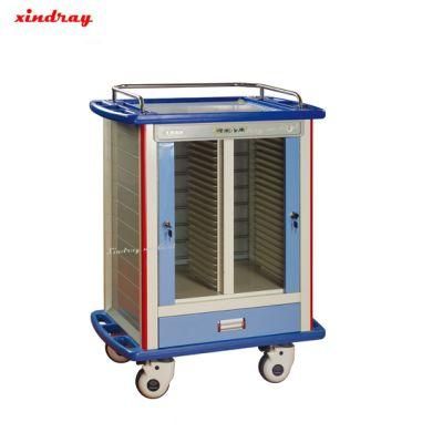 ABS Storage Medical Record Trolley Instrument Hospital Medical Record Trolley with 2 Drawers