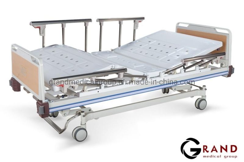 Hospital Patient Bed Medical Bed Hospital Furniture Medical Manual Double Shake ICU Nursing Patient Bed