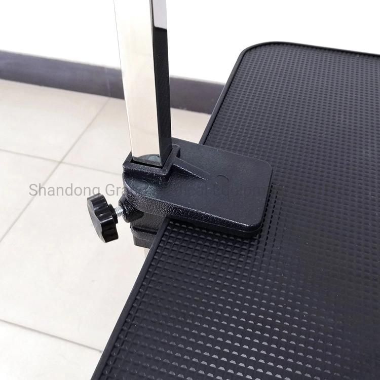 Adjustable Height and Equipped with Folding Legs Pet Equipment Black Color Pet Beauty Table