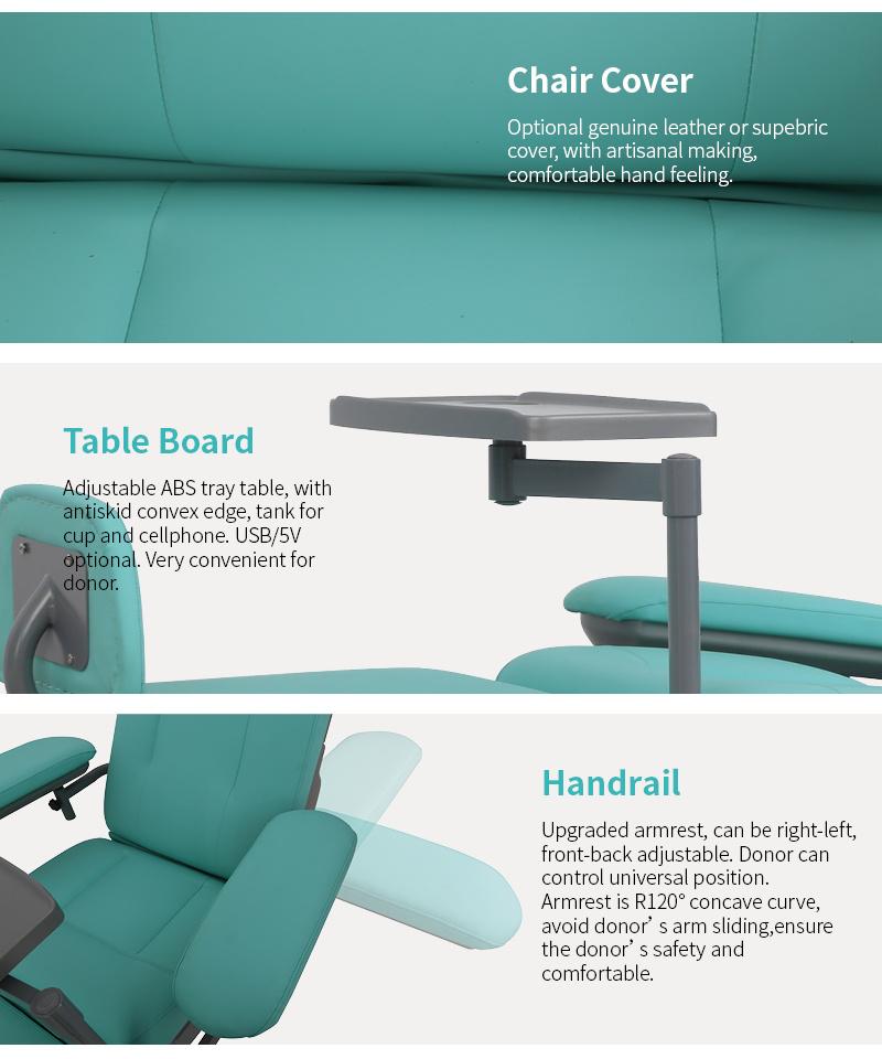 Ske-133 Saikang Quality Hospital 5 Function Adjustable Electric Reclining Dialysis Chair with Wheels