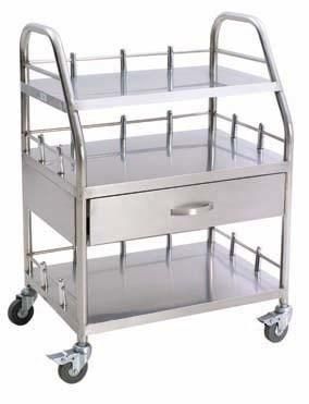 Medical Stainless Steel Trolley (THR-B023)