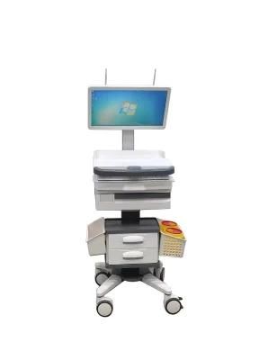 Mn-CPU001 Hot Sale Hospital Use Medical Computer Trolley for Nursing Workstation