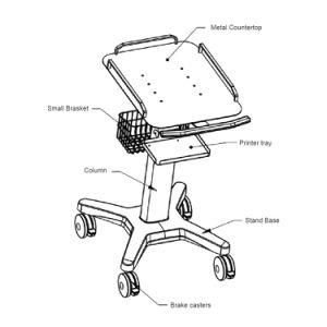 Hospital Furniture Mobile Trolley Medical Cart Specification