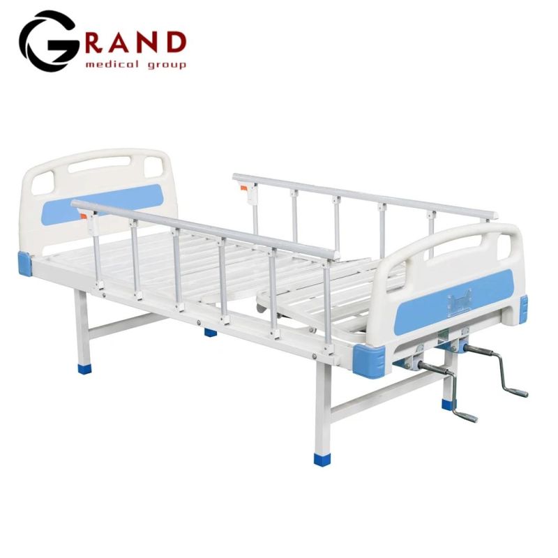 Adjustable Manual Hospital Bed for Clinic Patient Treatment Care Medical Therapy ICU Nursing