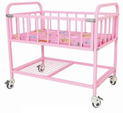 Steel Spray Assembled Children&prime;s Hospital Baby Bed