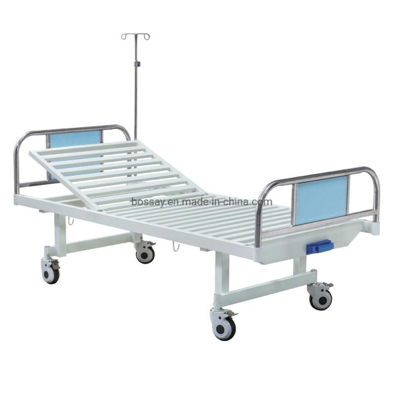 Medical Bed Hospital Furniture Single Crank Stainless Steel Manual Bed