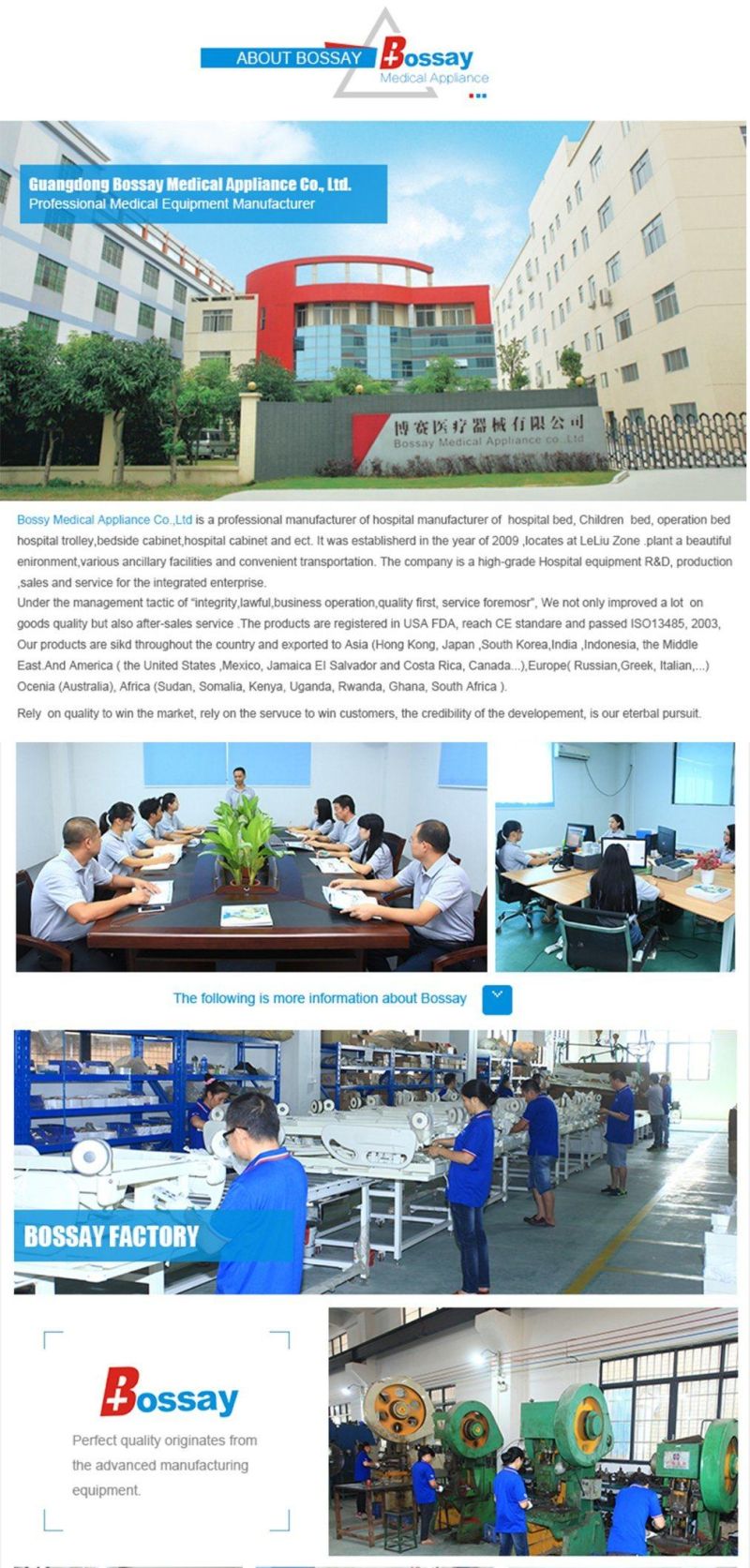 Clinic Wood Three Function Care Electric Hospital Bed for Patient