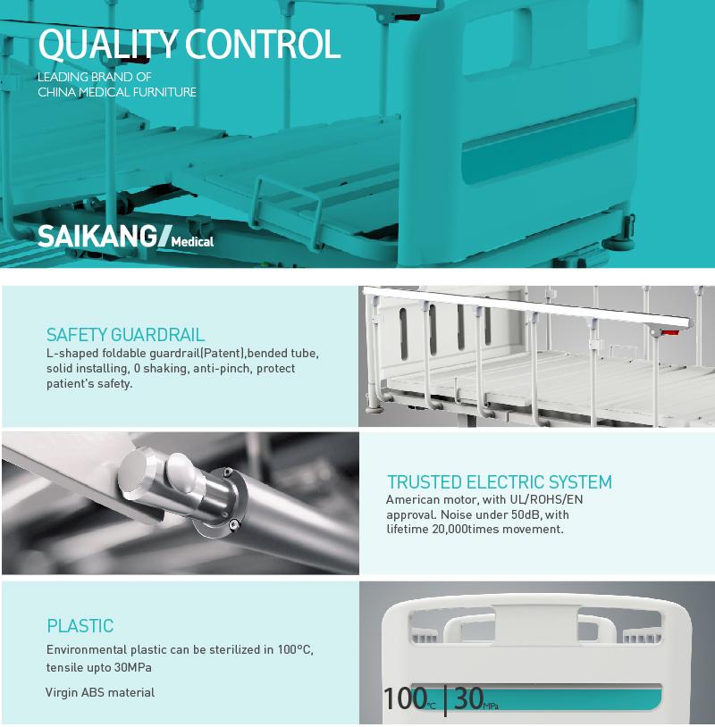 Y6w6c Three Function Hospital Electric Meidical Bed with Scale Manufacturer