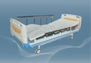 Portable Hospital Medical Three Cranks Manual Nursing Beds for Patient Use