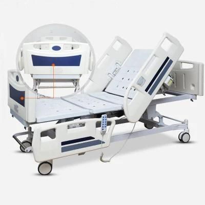 Adjustable Own Control Panel Durable Intensive Care China Metal Frame ICU Bed for Hospital