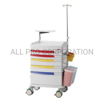 Medical Hospital Trolley New Design ABS Hospital Crash Cart Emergency Resuscitation Trolley