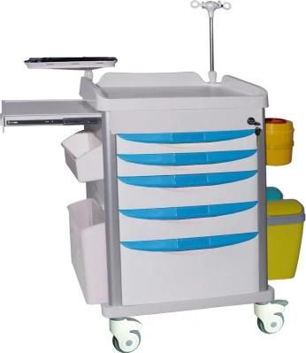 Two Years Warranty Easy Cleaning Patient Trolley with Swivel Casters