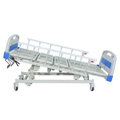 5 Functions Manual or Electric Hospital Bed with Foldable Crank